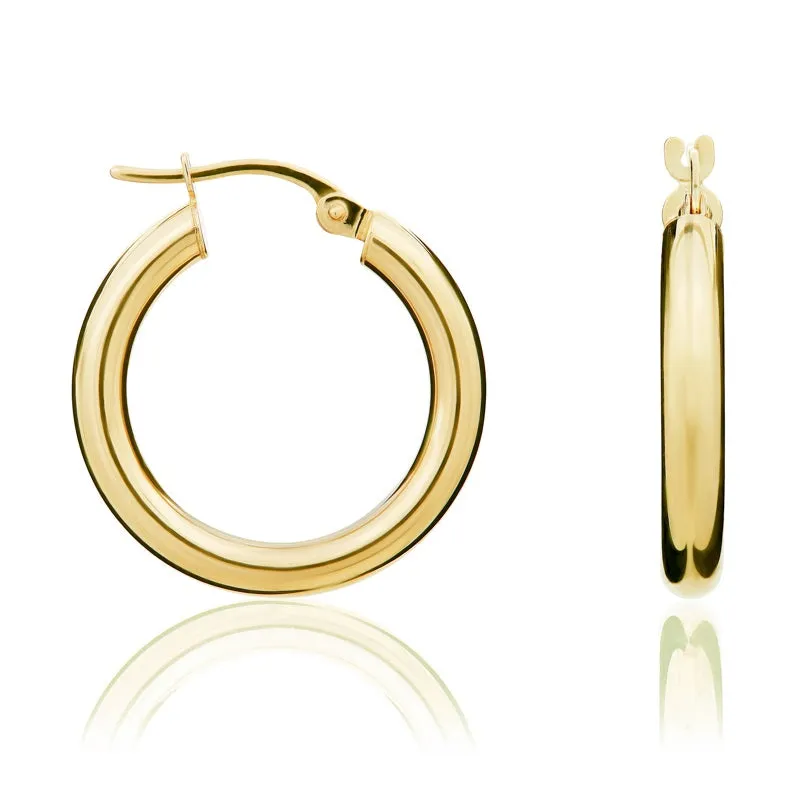 9ct Yellow Gold 21mm Hoop Earrings sold by Jura Watches product image thumbnail 2