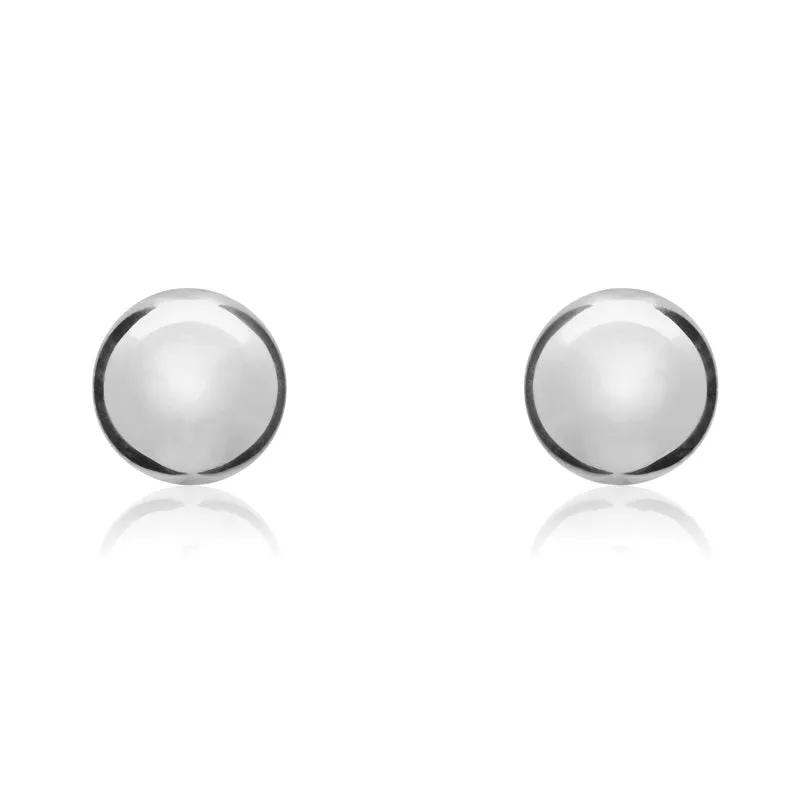 9ct White Gold 4mm Ball Stud Earrings sold by Jura Watches