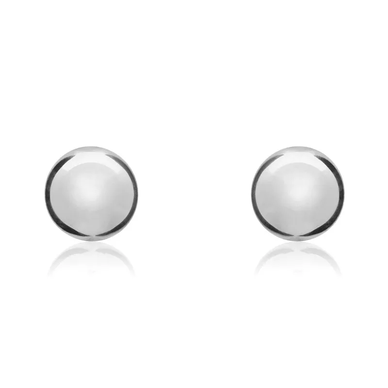 9ct White Gold 5mm Ball Stud Earrings sold by Jura Watches