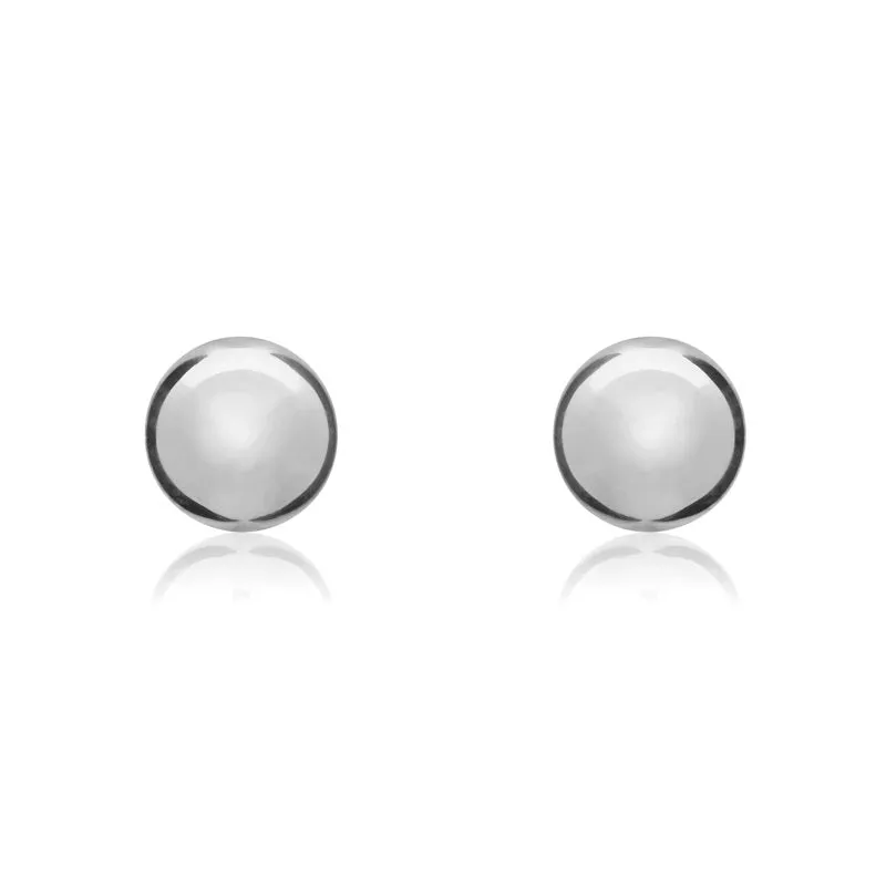 9ct White Gold 7mm Ball Stud Earrings sold by Jura Watches