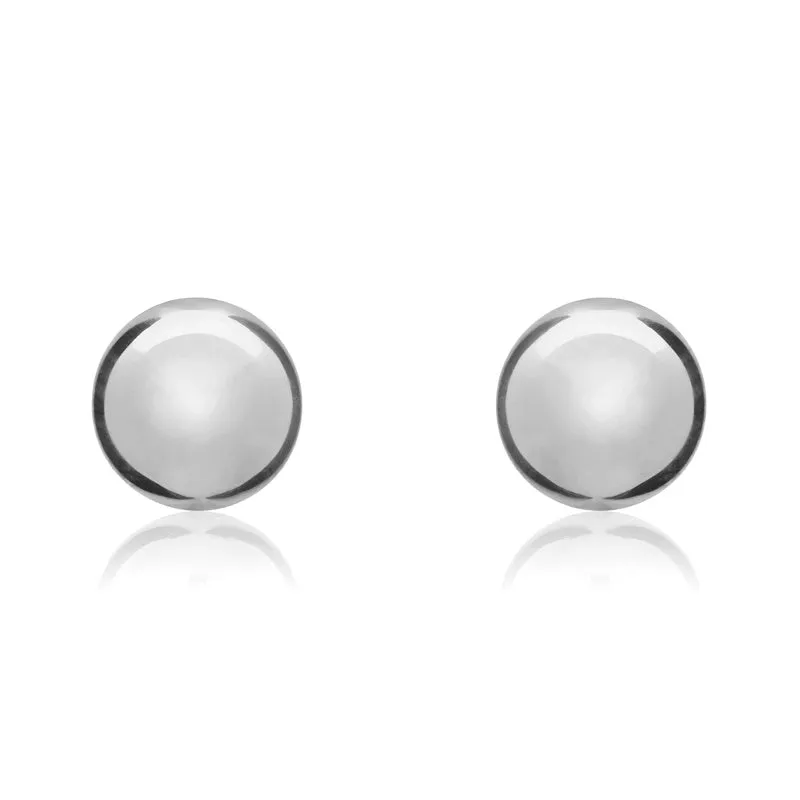 9ct White Gold 8mm Ball Stud Earrings sold by Jura Watches