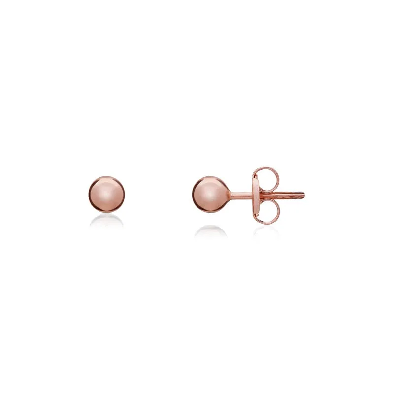9ct Rose Gold 3mm Ball Stud Earrings sold by Jura Watches product image thumbnail 2