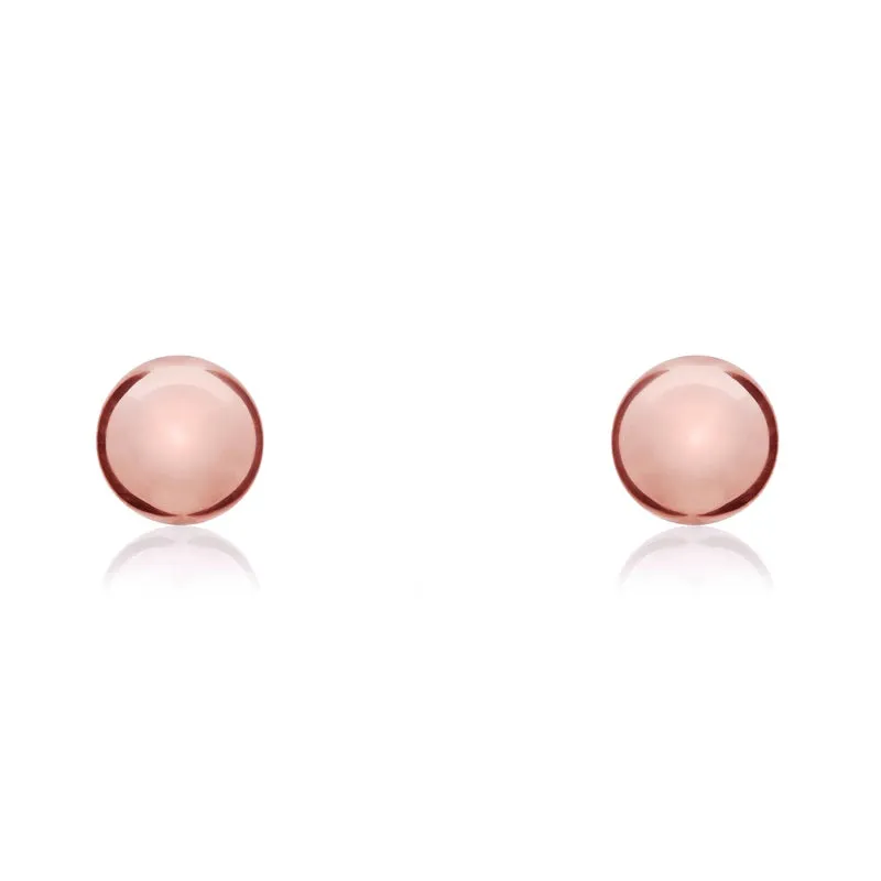 9ct Rose Gold 5mm Ball Stud Earrings sold by Jura Watches
