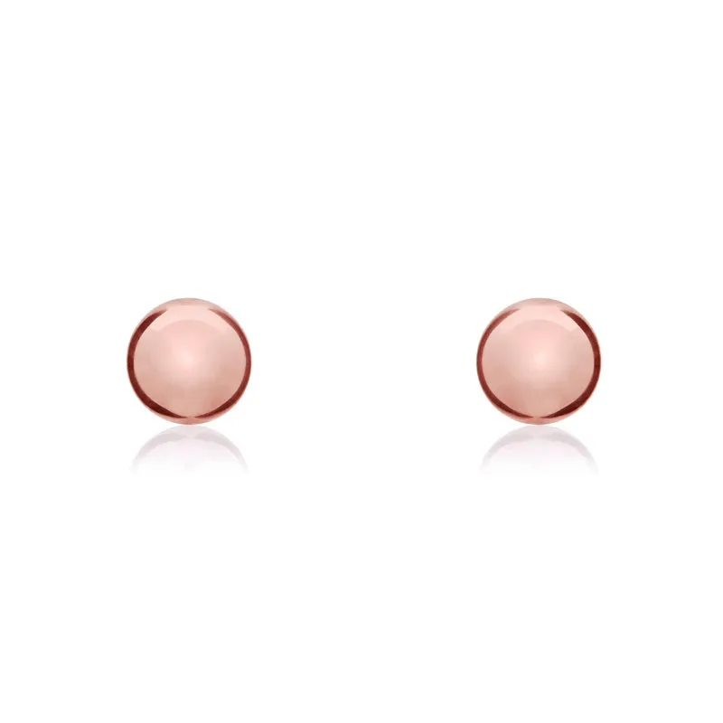 9ct Rose Gold 6mm Ball Stud Earrings sold by Jura Watches