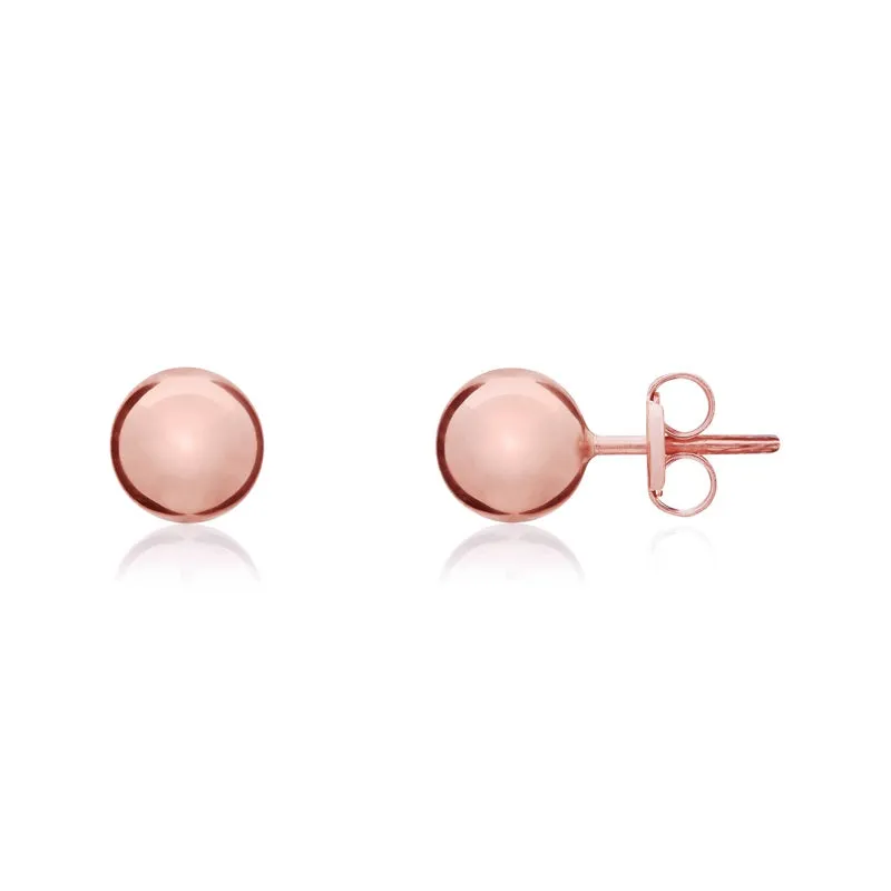 9ct Rose Gold 6mm Ball Stud Earrings sold by Jura Watches product image thumbnail 2