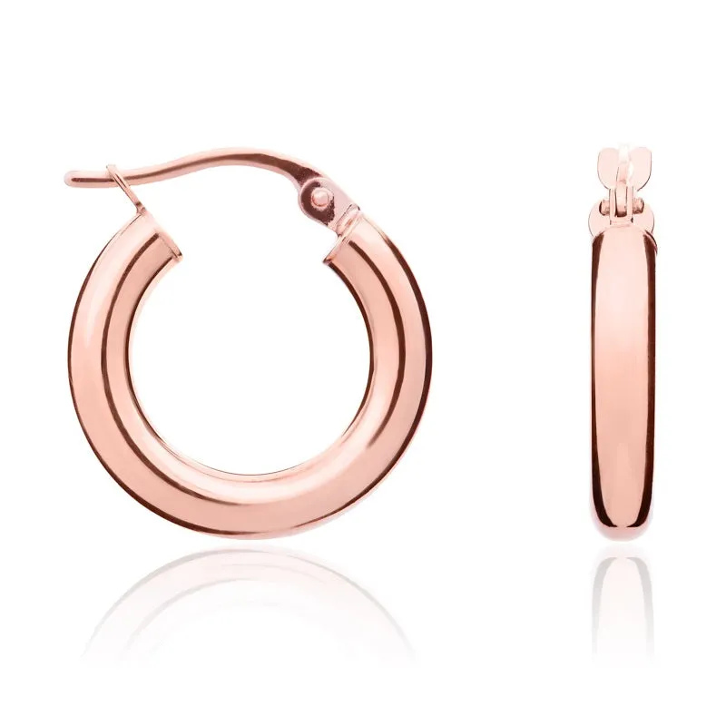 9ct Rose Gold 17mm Hoop Earrings sold by Jura Watches product image thumbnail 2