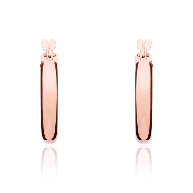 9ct Rose Gold 17mm Hoop Earrings sold by Jura Watches