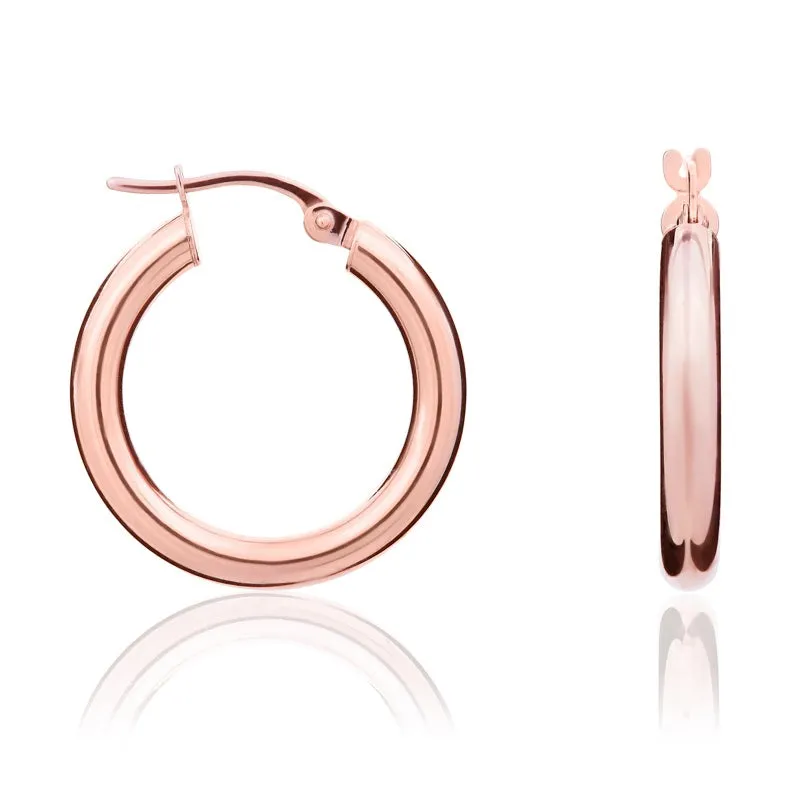 9ct Rose Gold 21mm Hoop Earrings sold by Jura Watches product image thumbnail 2