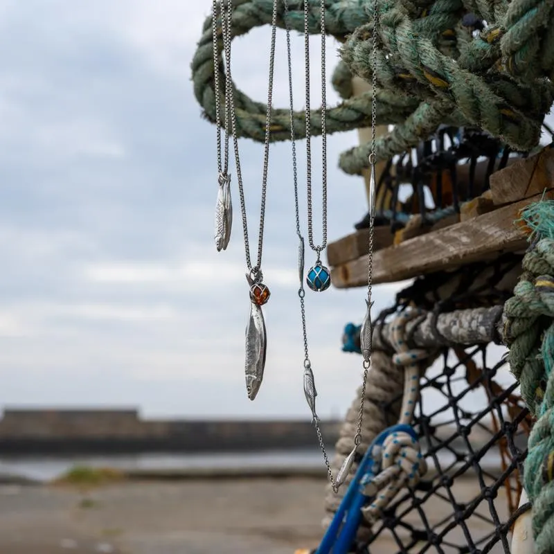 Sterling Silver Emma Stothard Silver Darling Five Fish Chain Necklace sold by Jura Watches product image thumbnail 3