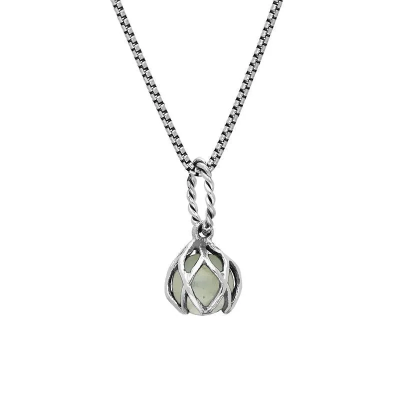 Sterling Silver Green Quartz Emma Stothard Silver Darling 6mm Float Charm Necklace sold by Jura Watches