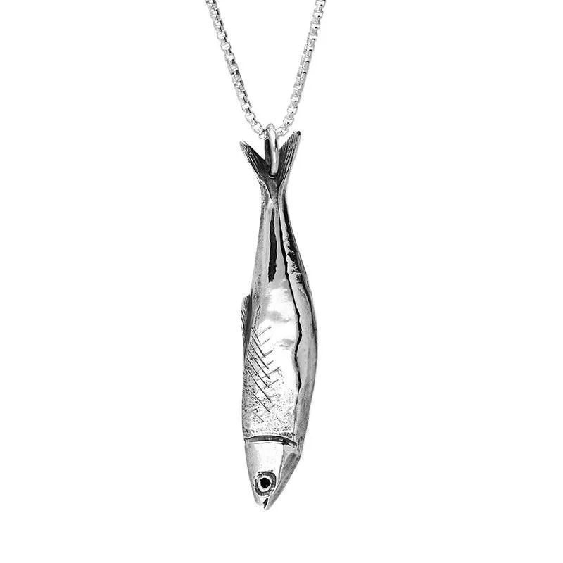 Sterling Silver Whitby Jet Emma Stothard Silver Darling Large Single Pendant sold by Jura Watches