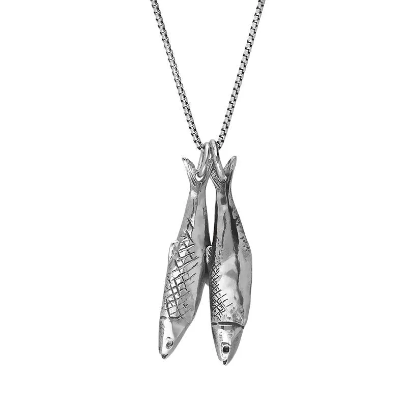 Sterling Silver Emma Stothard Silver Darling Petite Double Pendant sold by Jura Watches