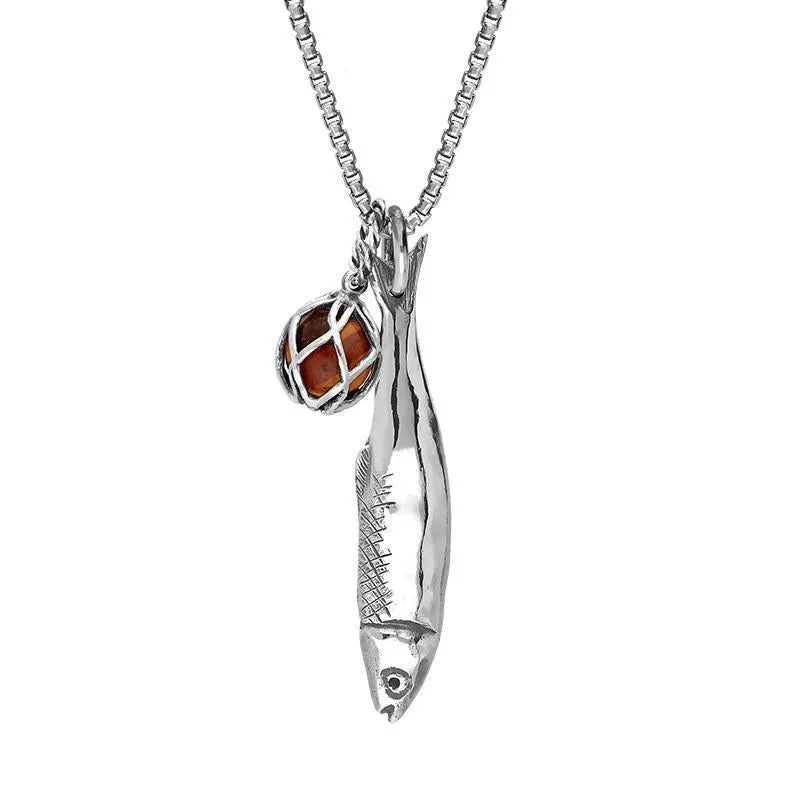 Sterling Silver Emma Stothard Silver Darling Amber Float Medium Charm Necklace sold by Jura Watches