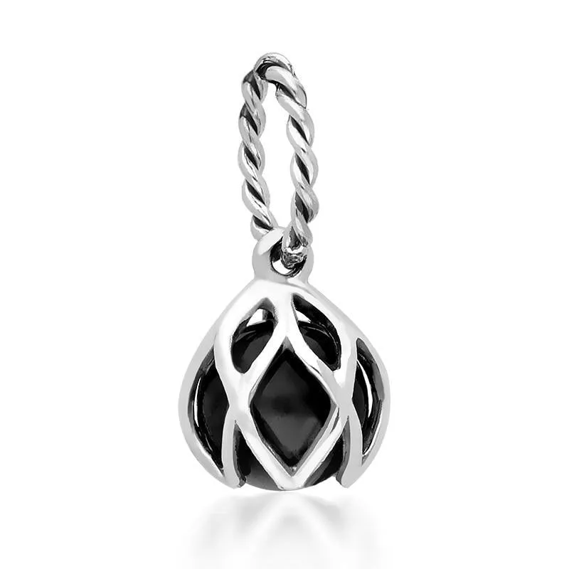 Sterling Silver Whitby Jet Emma Stothard Silver Darling 6mm Float Charm sold by Jura Watches