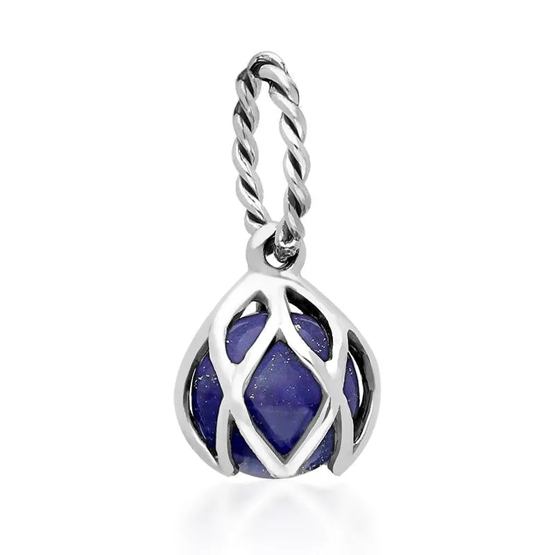 Sterling Silver Lapis Lazuli Emma Stothard Silver Darling 6mm Float Charm sold by Jura Watches