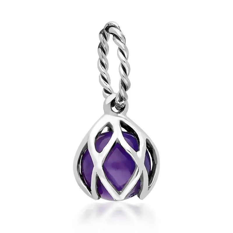 Sterling Silver Amethyst Emma Stothard Silver Darling 6mm Float Charm sold by Jura Watches