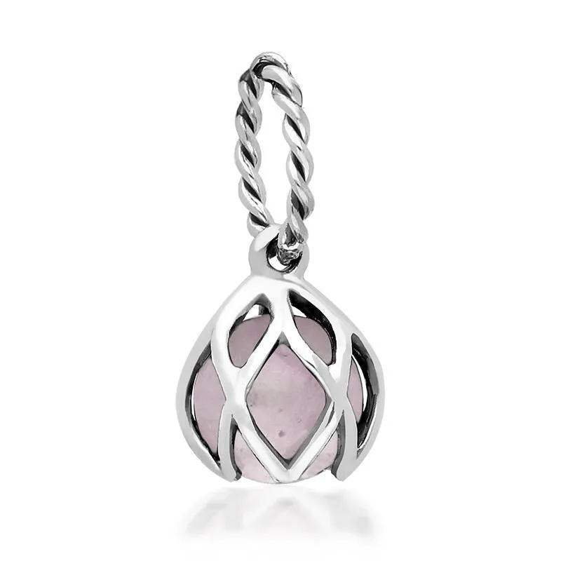 Sterling Silver Rose Quartz Emma Stothard Silver Darling 6mm Float Charm sold by Jura Watches