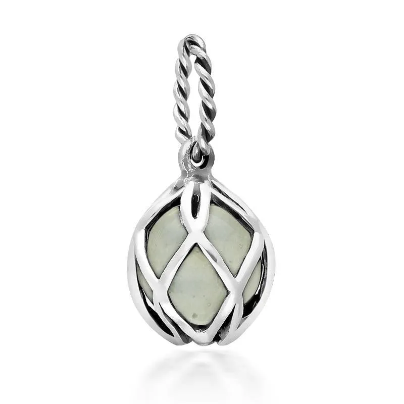 Sterling Silver Green Quartz Emma Stothard Silver Darling 8mm Float Charm sold by Jura Watches