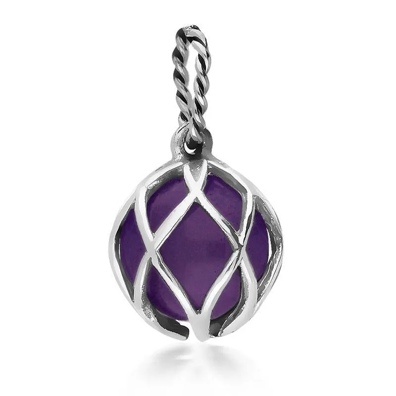 Sterling Silver Amethyst Emma Stothard Silver Darling 10mm Float Charm sold by Jura Watches