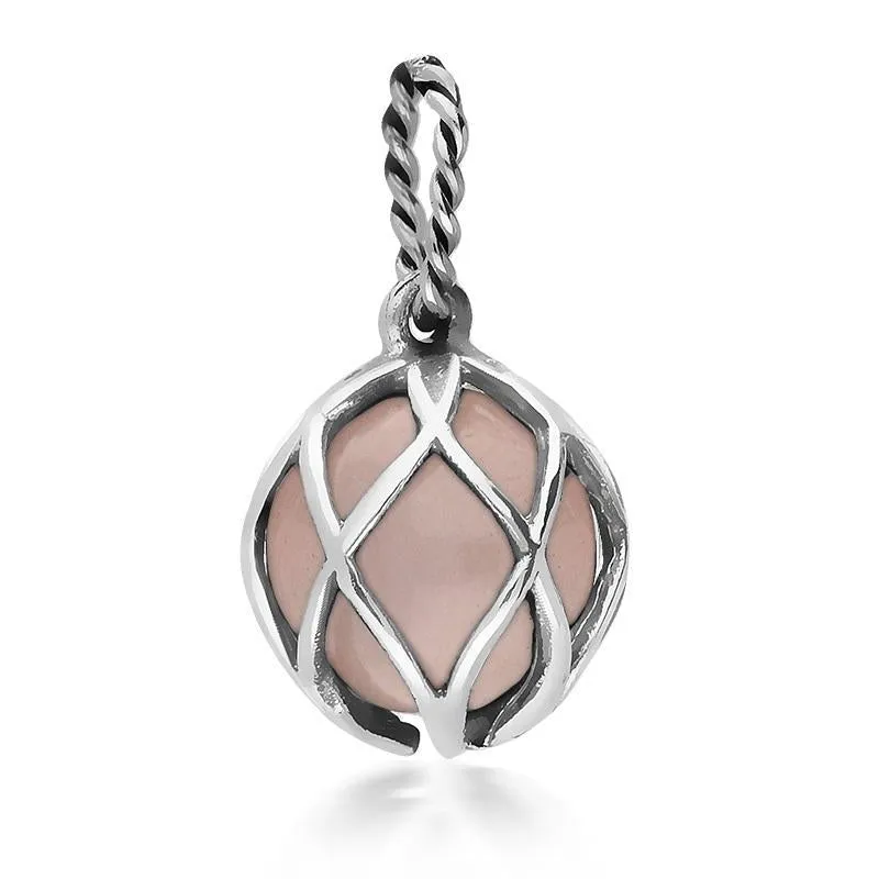 Sterling Silver Rose Quartz Emma Stothard Silver Darling 10mm Float Charm sold by Jura Watches
