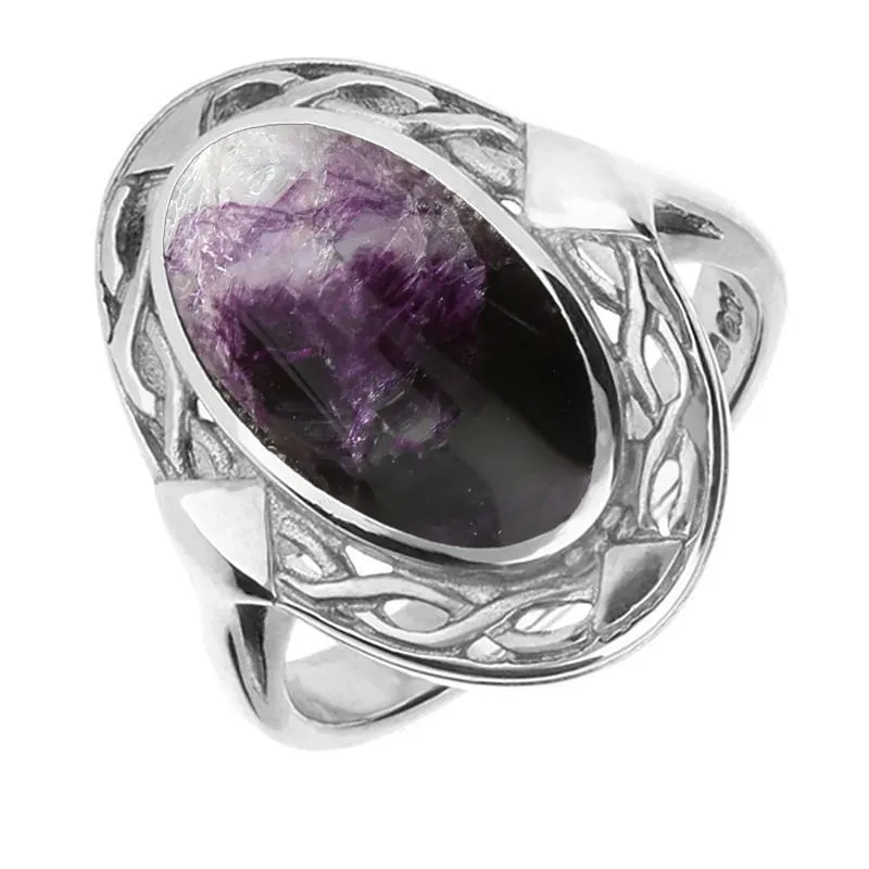 Sterling Silver Blue John Celtic Oval Four Piece Set sold by Jura Watches product image thumbnail 4