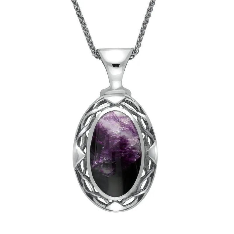 Sterling Silver Blue John Celtic Oval Four Piece Set sold by Jura Watches product image thumbnail 5