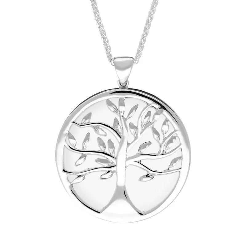 Sterling Silver Bauxite Large Round Tree of Life Necklace sold by Jura Watches