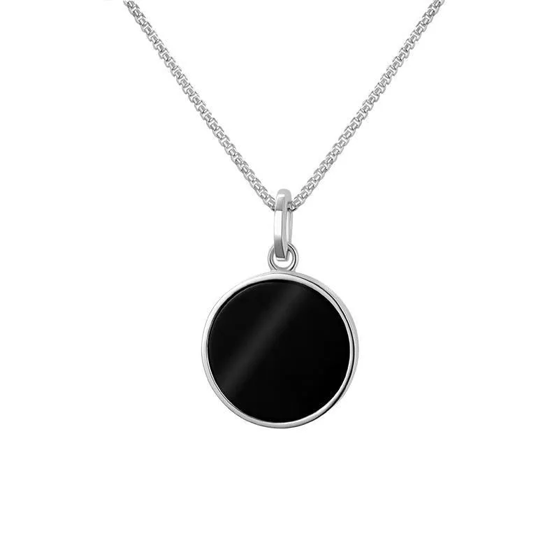 Sterling Silver Whitby Jet Zodiac Sagittarius Round Necklace sold by Jura Watches product image thumbnail 2