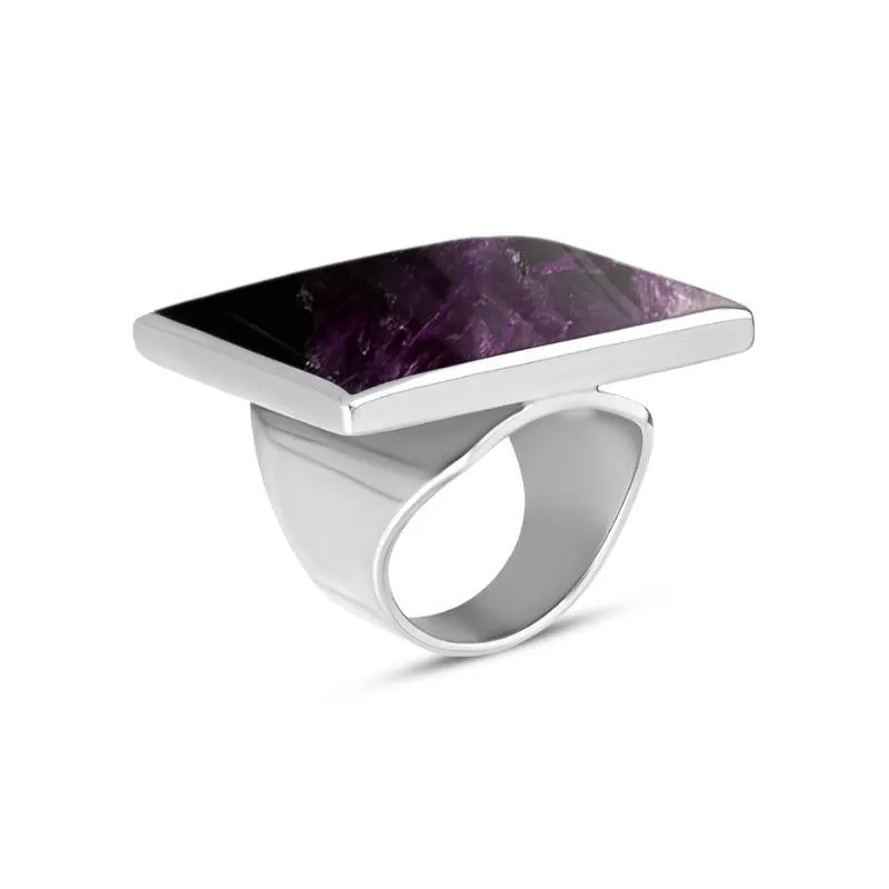 Sterling Silver Blue John Large Square Ring sold by Jura Watches product image thumbnail 2