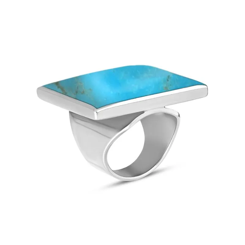 Sterling Silver Turquoise Large Square Ring sold by Jura Watches product image thumbnail 2