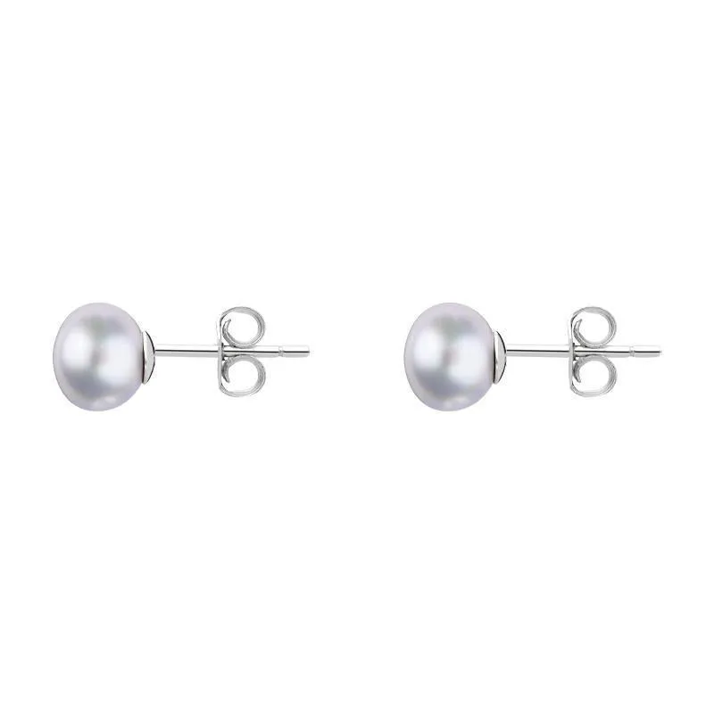 Sterling Silver 4mm Grey Freshwater Pearl Stud Earrings sold by Jura Watches product image thumbnail 2