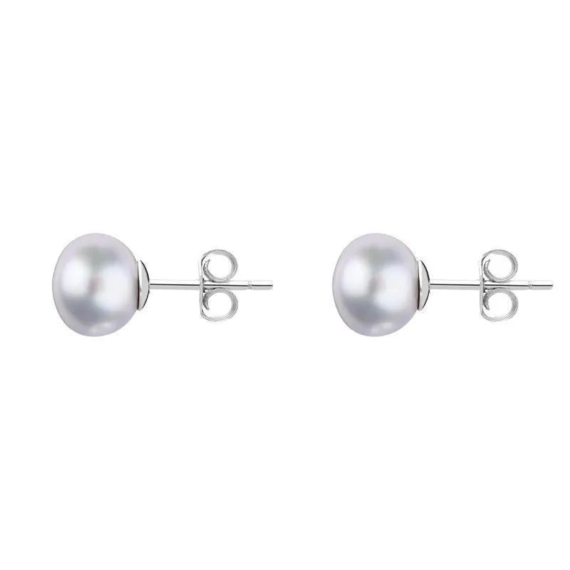 Sterling Silver 5mm Grey Freshwater Pearl Stud Earrings sold by Jura Watches product image thumbnail 2