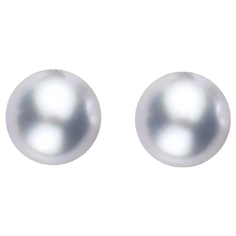 Sterling Silver 10mm Grey Freshwater Pearl Stud Earrings sold by Jura Watches