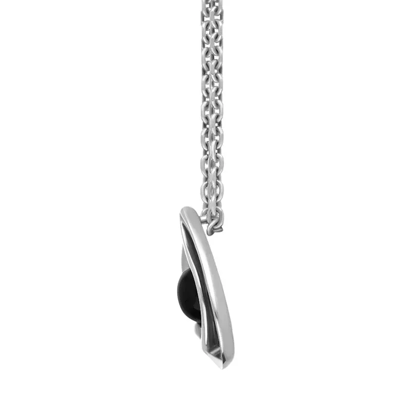 Sterling Silver Whitby Jet Open Sided Teardrop Pendant sold by Jura Watches product image thumbnail 3