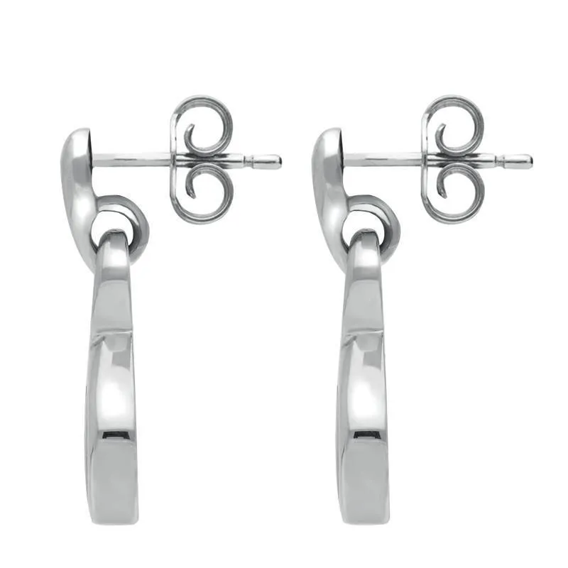 Sterling Silver Whitby Jet Freeform Pentagon Drop Earrings D sold by Jura Watches product image thumbnail 2