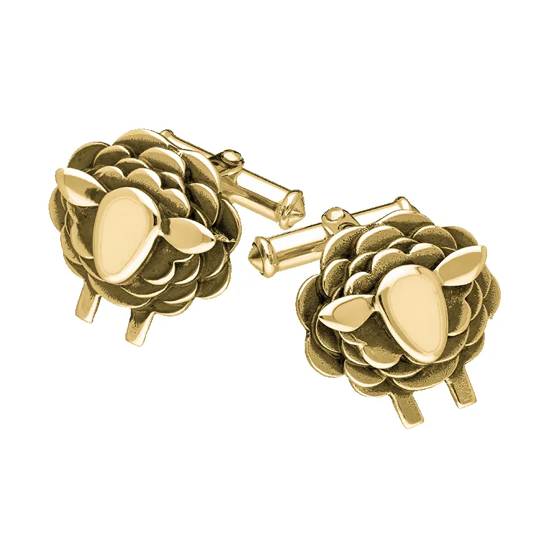9ct Yellow Gold Sheep Cufflinks sold by Jura Watches