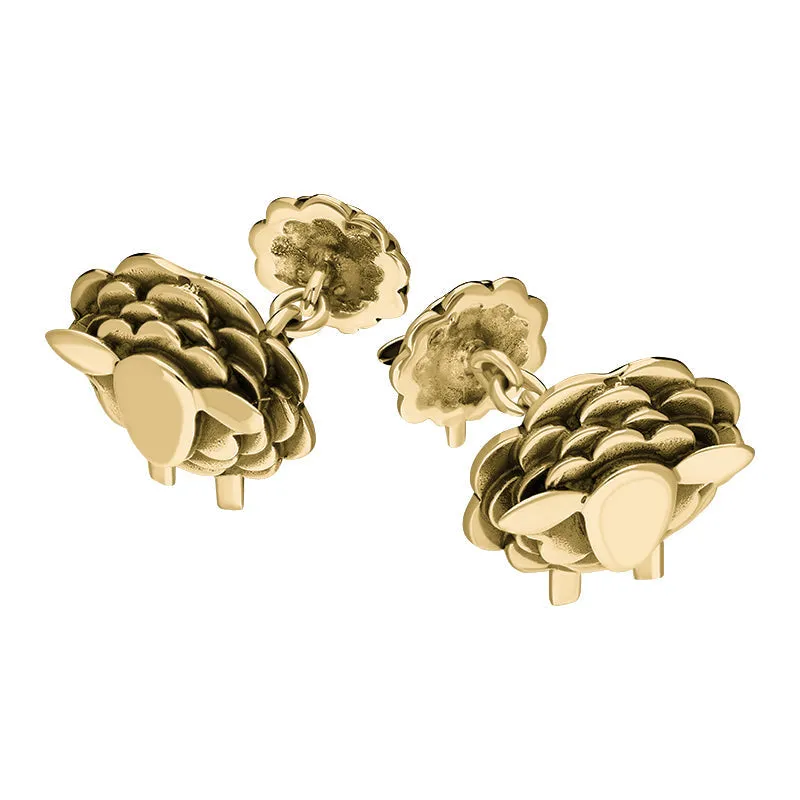 9ct Yellow Gold Sheep Chain Link Cufflinks sold by Jura Watches