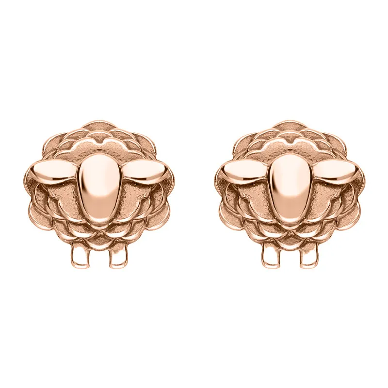 9ct Rose Gold Sheep Stud Earrings sold by Jura Watches