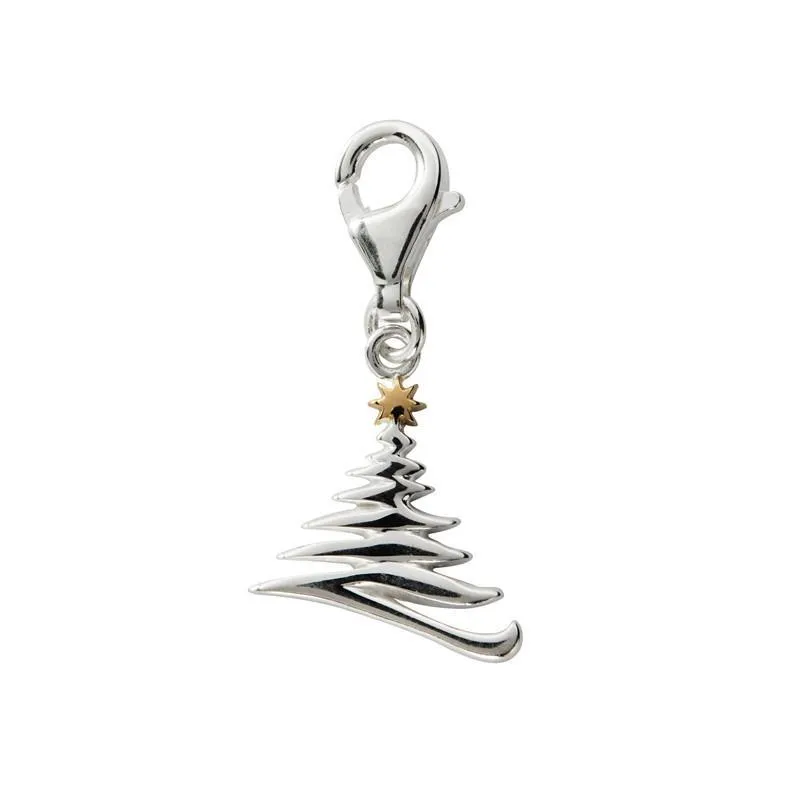Sterling Silver Zig Zag Christmas Tree Charm D sold by Jura Watches