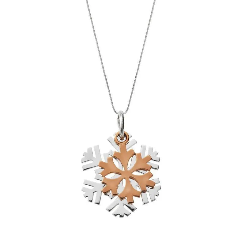 Sterling Silver Small Snowflake Necklace sold by Jura Watches