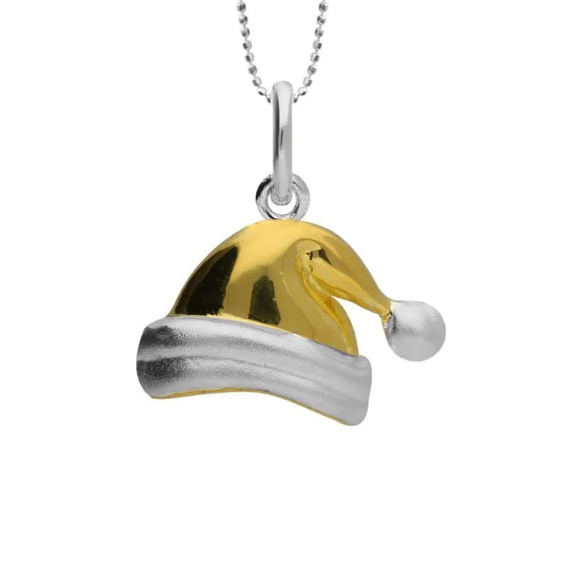 Yellow Gold Plated Sterling Silver Santa Hat Necklace sold by Jura Watches