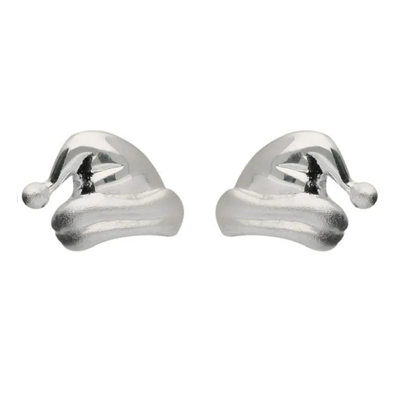 Sterling Silver Santa Hat Stud Earrings sold by Jura Watches
