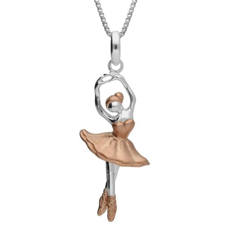 Rose Gold Plated Sterling Silver Plated Ballerina Necklace sold by Jura Watches