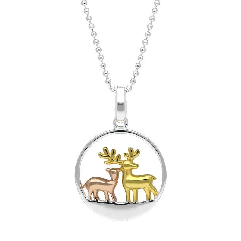 Gold Plated Sterling Silver Reindeer Pendant sold by Jura Watches