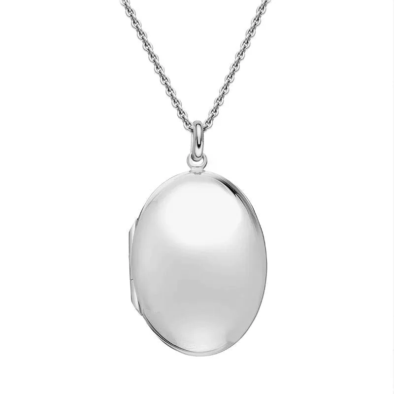 Sterling Silver Large Oval Keepsake Locket sold by Jura Watches
