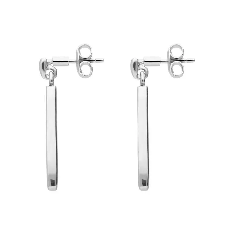 Sterling Silver Turquoise Short Slim Drop Earrings sold by Jura Watches product image thumbnail 2