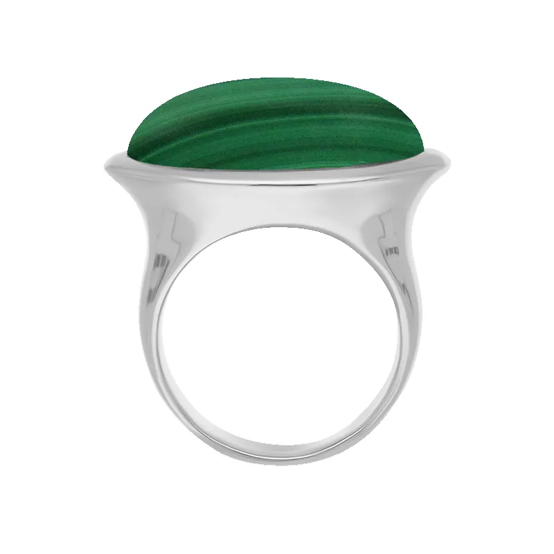 Sterling Silver Malachite Wide Oval Flow Ring D sold by Jura Watches product image thumbnail 2
