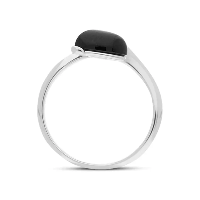 Sterling Silver Amber Whitby Jet Ring sold by Jura Watches product image thumbnail 3