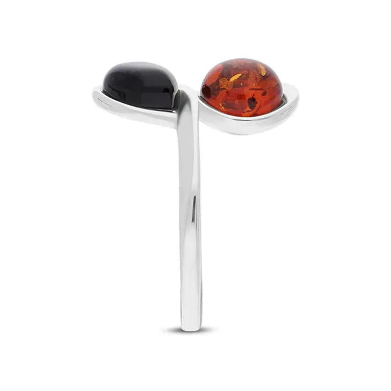 Sterling Silver Amber Whitby Jet Ring sold by Jura Watches product image thumbnail 2