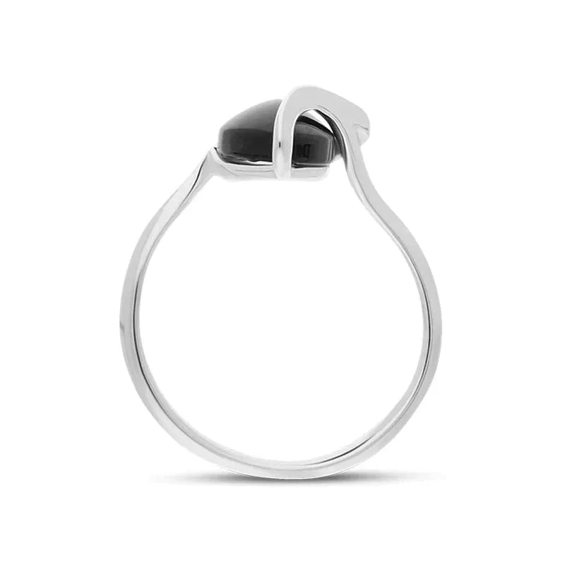 Sterling Silver Whitby Jet Marquise Ring sold by Jura Watches product image thumbnail 3